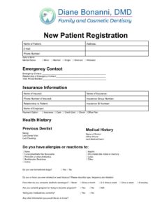 New Patient Registration Form Dr. Bonanni pdf