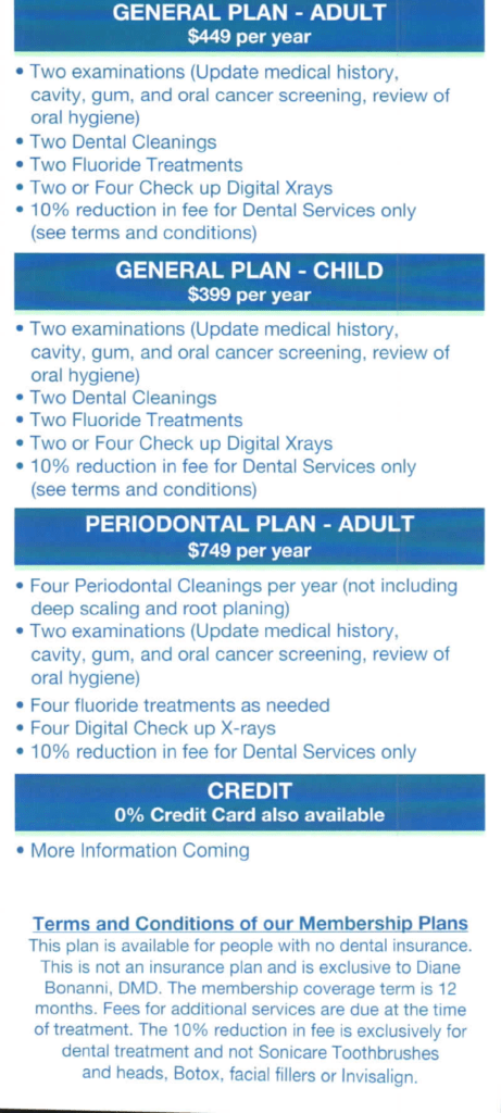 Membership Payment Plan 2 Bonanni Financing Info P2